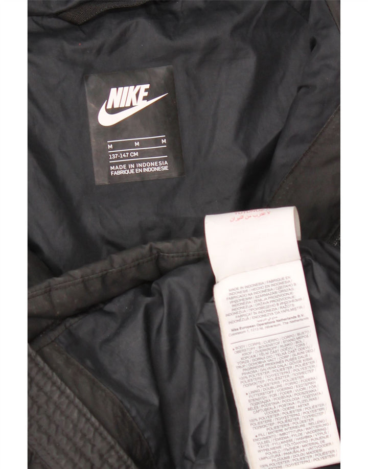 Nike Chaqueta acolchada con capucha para niños 10-11 años Mediana Negro Poliéster