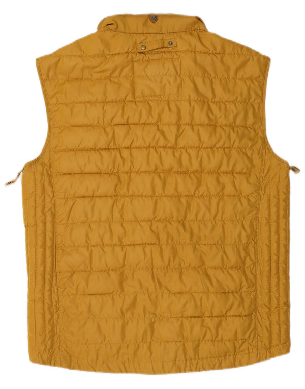 Massimo Dutti Chaleco acolchado con forro para hombre UK 36 Small Amarillo Poliéster