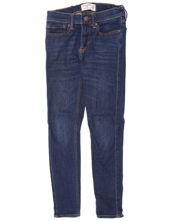 Abercrombie & Fitch Vaqueros ajustados y ajustados para niños 11-12 años W24 L25 Azul marino