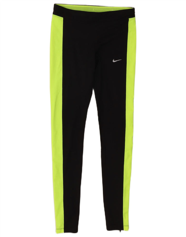 Nike Leggings Dri Fit para mujer UK 10 Small Negro Colorblock Poliéster
