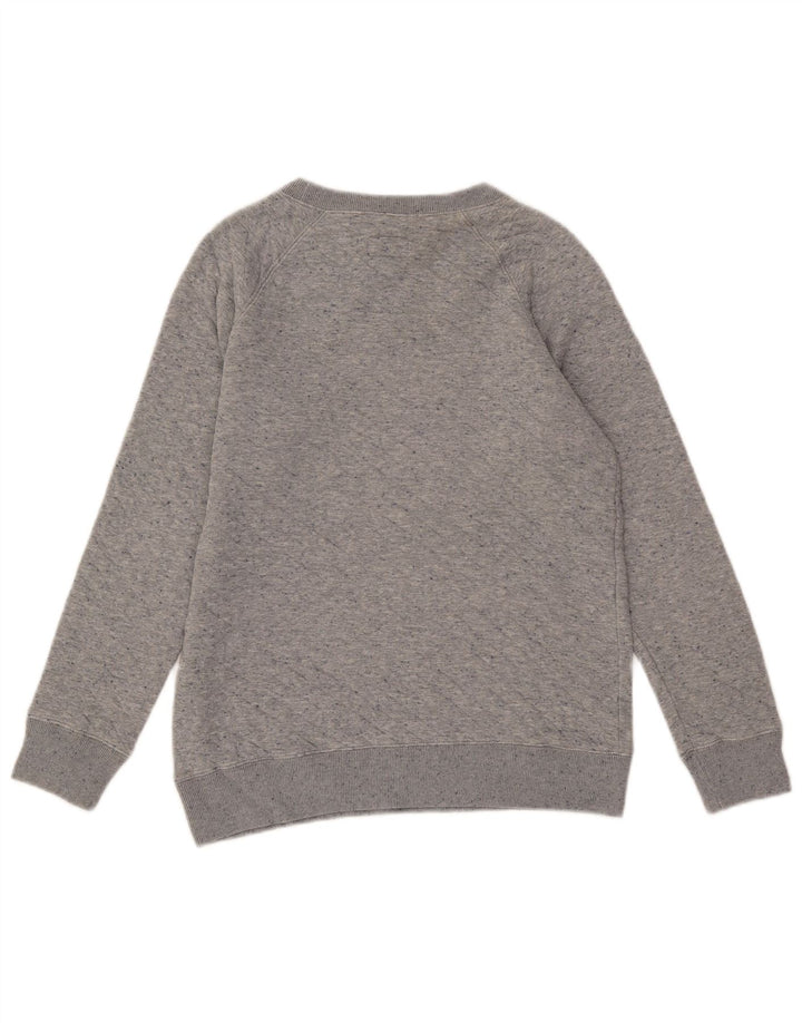 Jack Wills Sudadera extragrande para mujer, talla 8, algodón gris pequeño