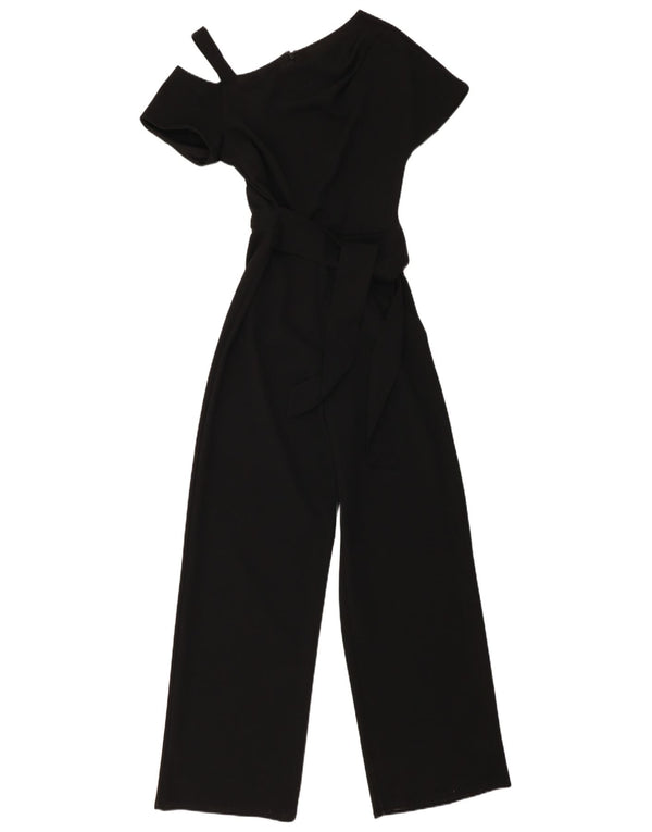 Monsoon Womens One Shoulder Jumpsuit UK 8 Small  Black Polyester