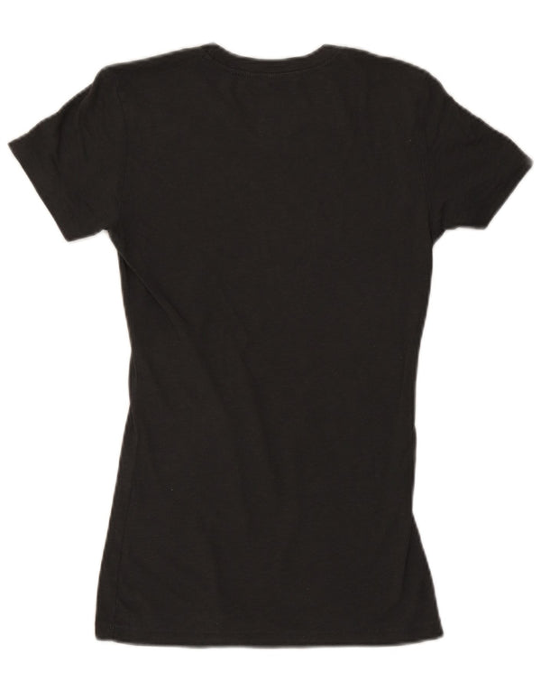 NIKE Camiseta ajustada con gráfico para mujer UK 6 XS Negro