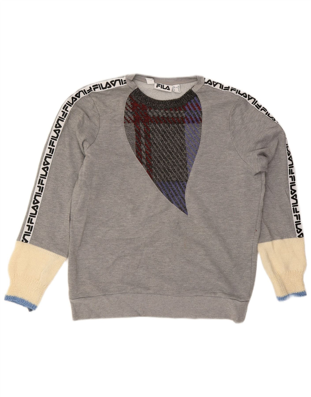 Fila Sudadera gráfica para mujer Jumper UK 46 Large Grey Colourblock