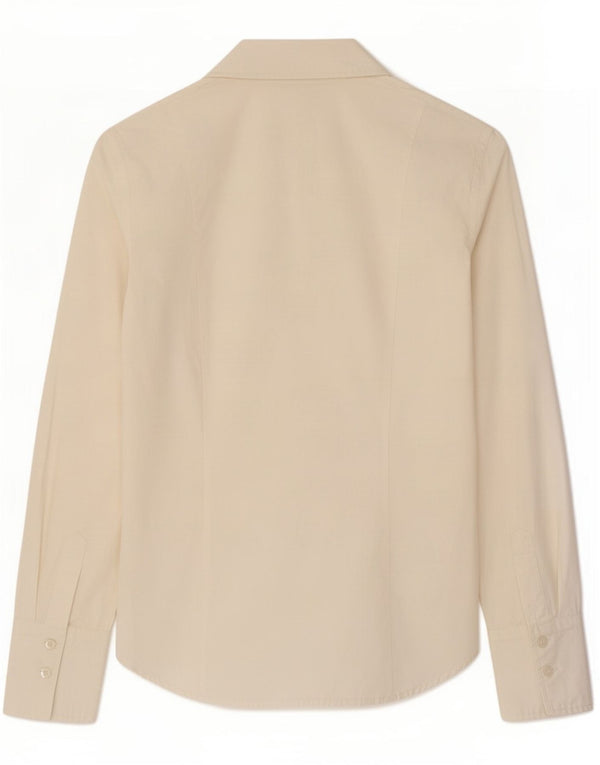 Benetton Camisa Tipo Jersey Mujer UK 40 Small Blanco