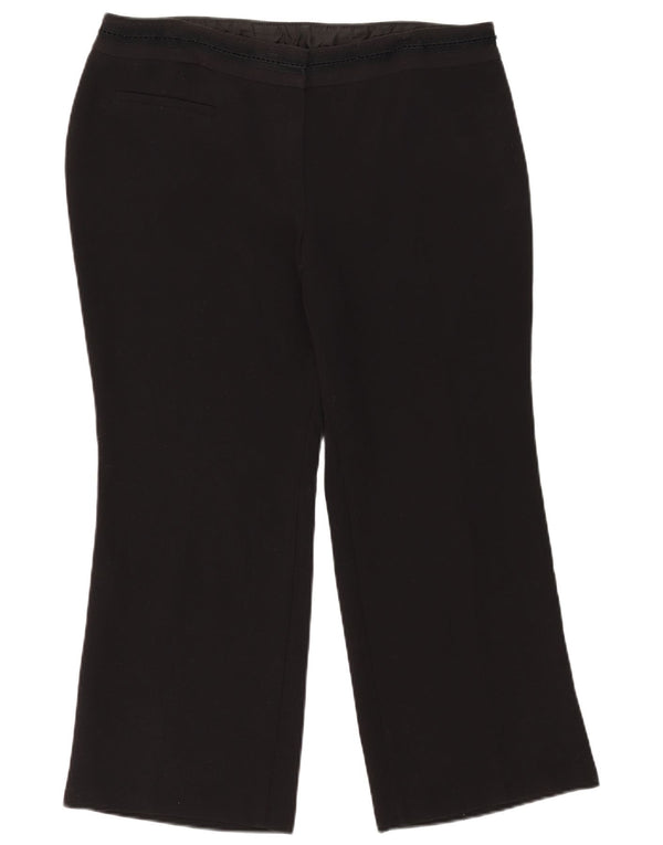 Marks & Spencer Pantalones Cortos Bootcut para Mujer UK 18 XL W36 L26 Negro