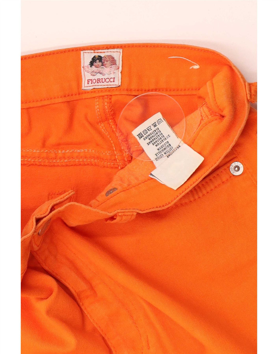 Vaqueros Fiorucci Mujer Slim W28 L30 Algodón Naranja