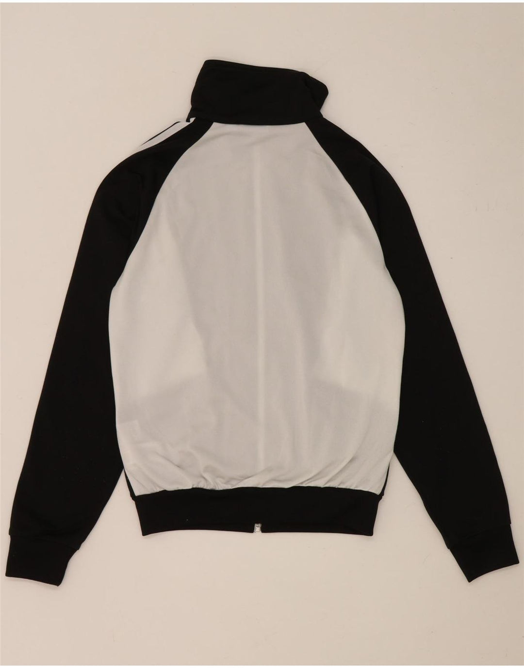 Adidas Mujer Chándal Top Chaqueta UK 10 Pequeño Negro Colorblock Poliéster