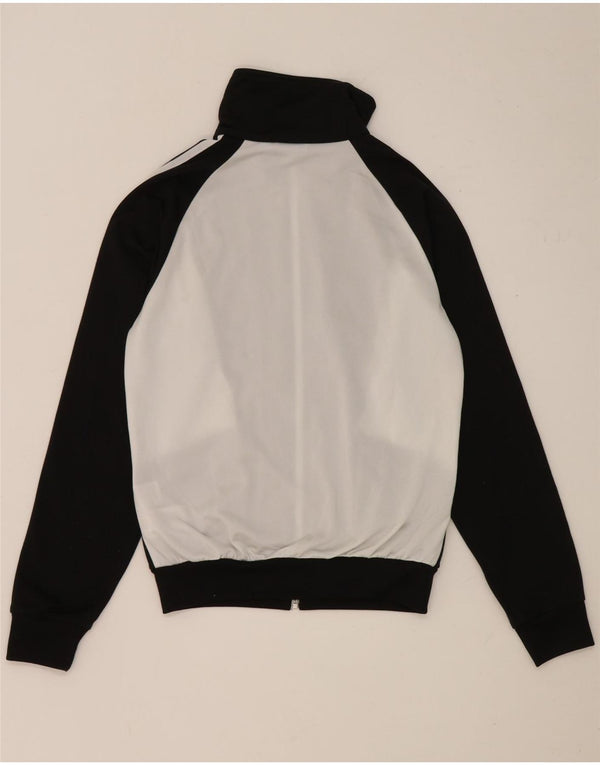 Adidas Mujer Chándal Top Chaqueta UK 10 Pequeño Negro Colorblock Poliéster
