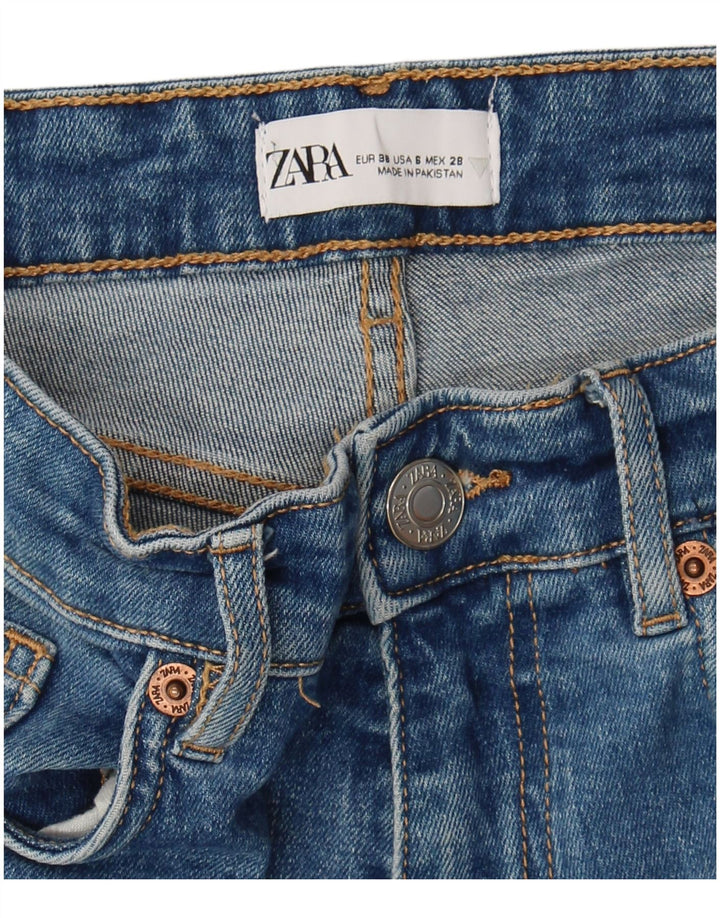 Zara Mujer Crop Bootcut Jeans EU 38 Small W28 L26 Azul