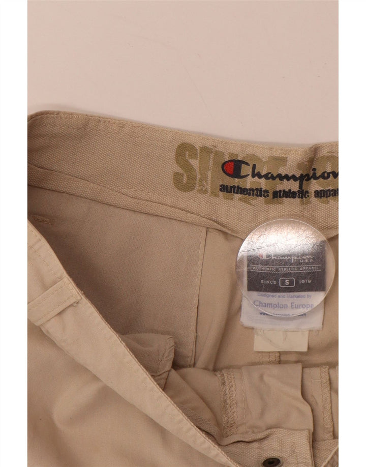 CHAMPION Mens Cargo Shorts Small W29 Beige Cotton