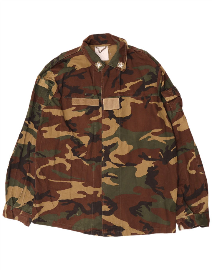 Vintage hombres chaqueta militar Reino Unido 42 XL camuflaje multicolor