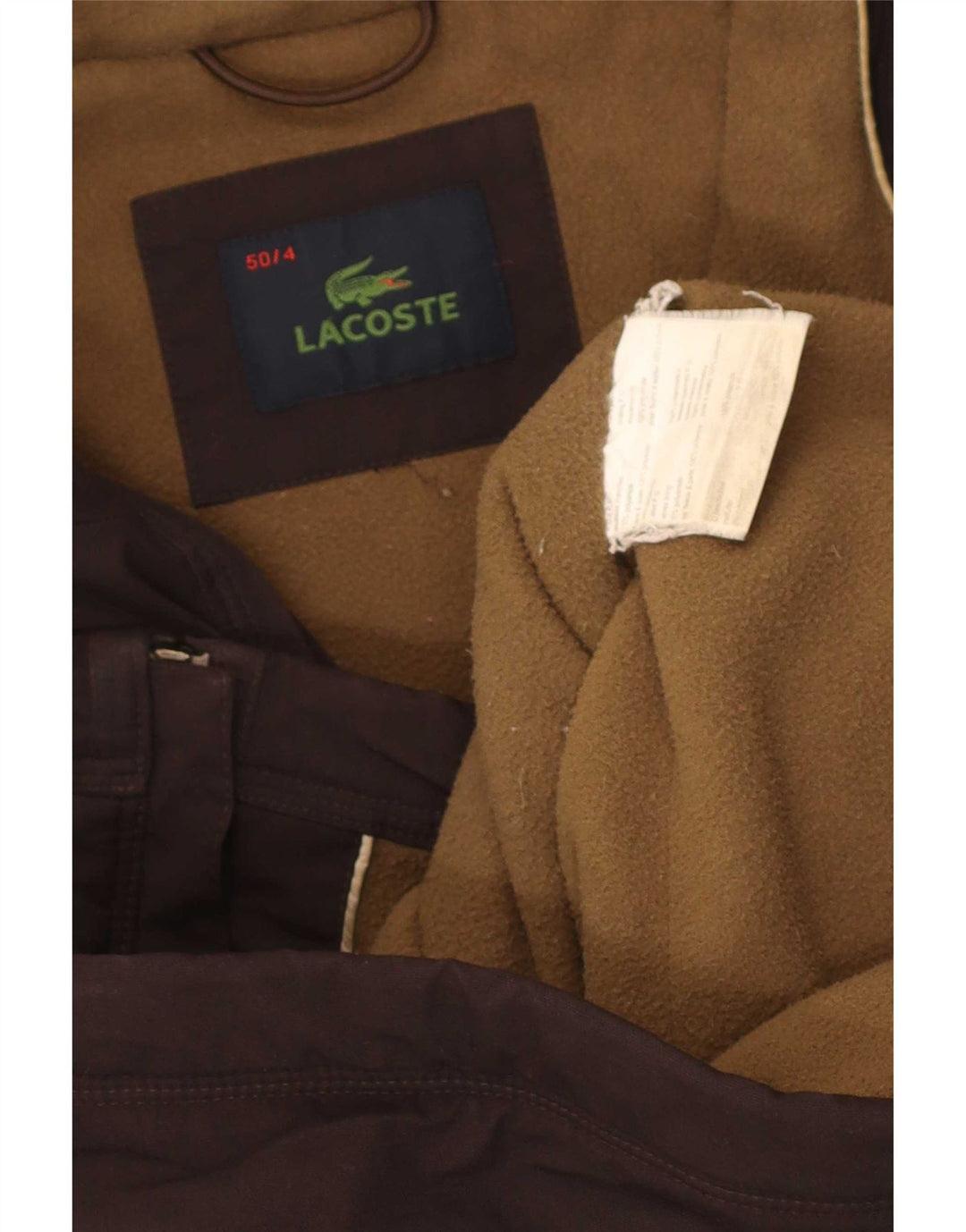 Chaqueta cortavientos para hombre Lacoste Talla 4 Poliamida marrón medio