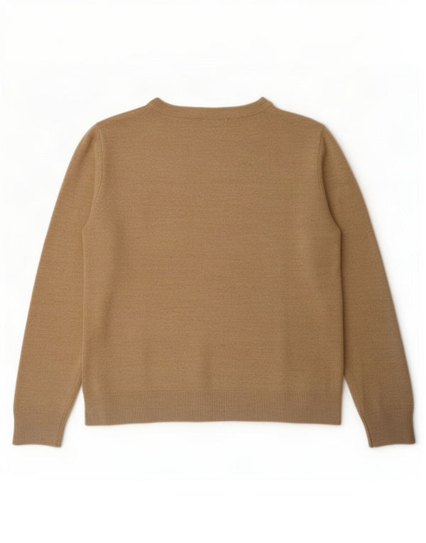 Marks & Spencer Jersey con Cuello Barco para Mujer UK 46 Grande Acrílico Beige