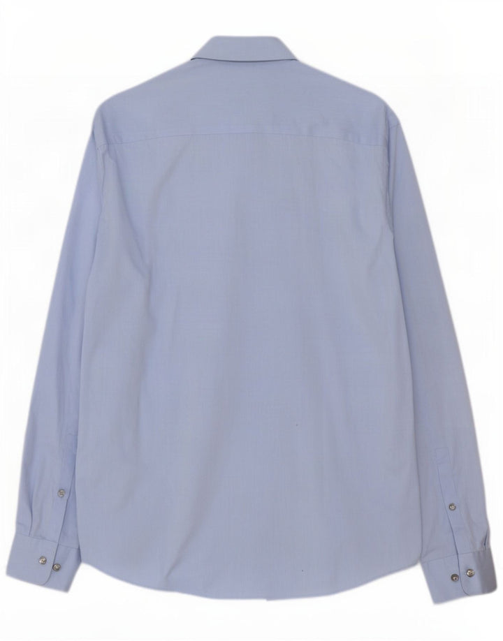 Calvin Klein Camisa de corte regular para hombre Talla 15 1/2 Espiga azul mediana