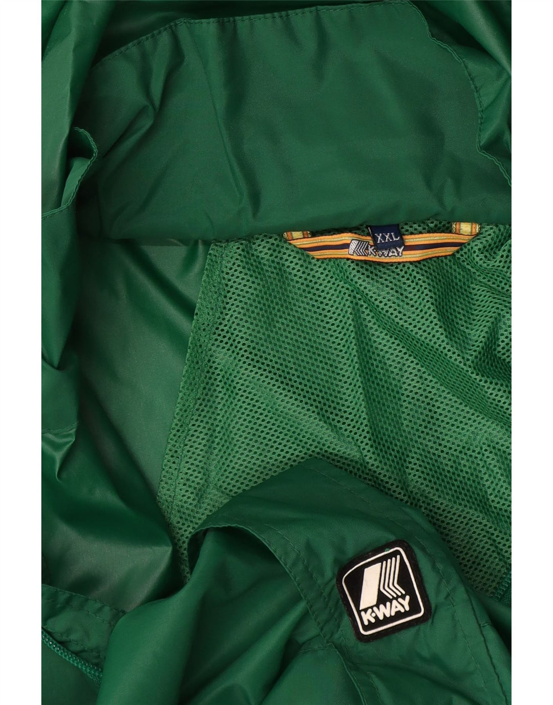K-Way Chaqueta impermeable con capucha para hombre UK 44 2XL Verde