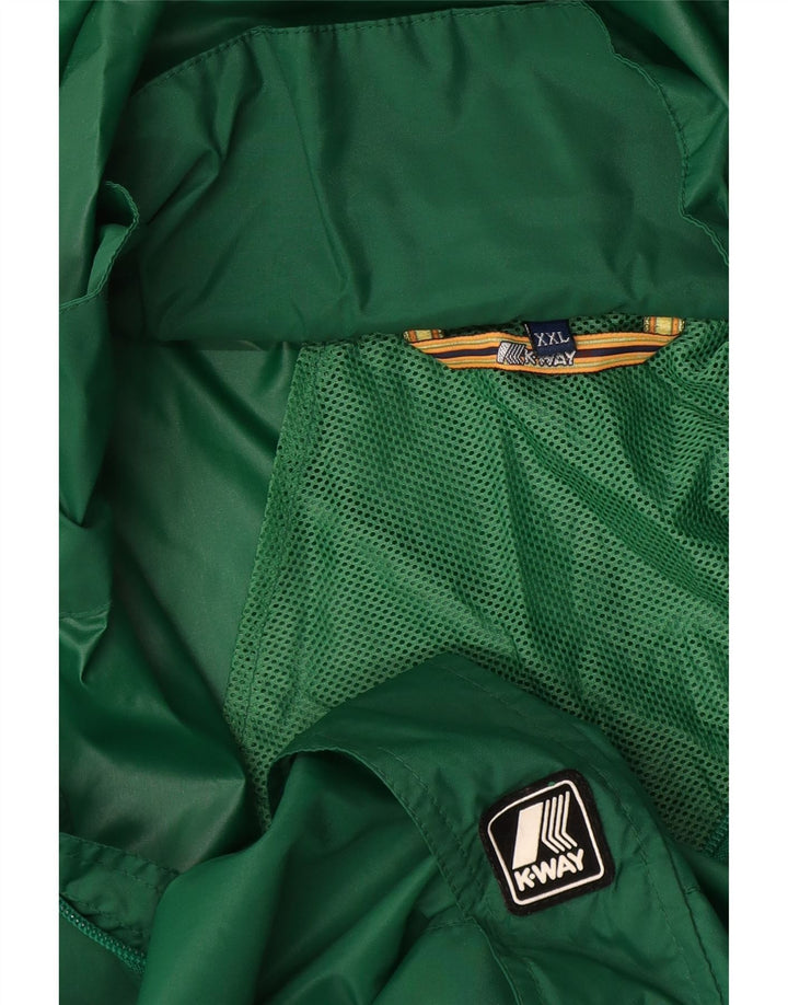 K-Way Chaqueta impermeable con capucha para hombre UK 44 2XL Verde