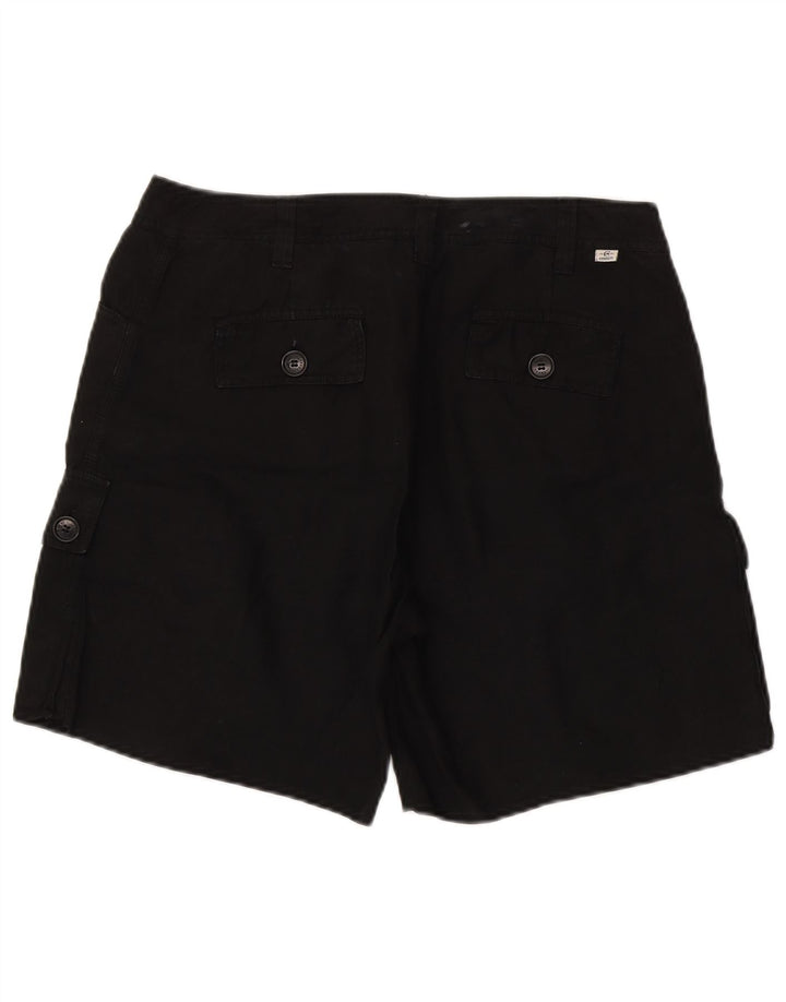 Cerruti 1881 Shorts cargo para hombre W32 Medium Black Linen