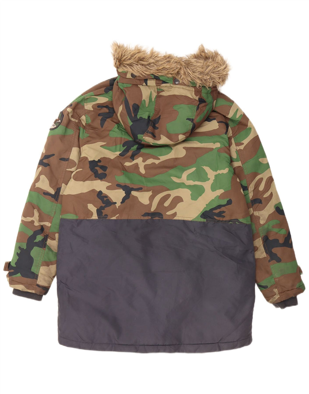Zara Parka Niño Con Capucha 13-14 Años Multicolor Camuflaje