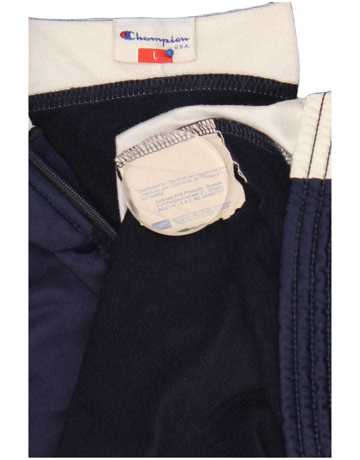 Champion Chaqueta De Chándal Con Gráfico Para Hombre, Grande, Color Azul Marino