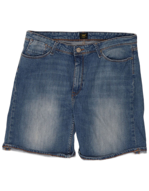 Lee Mujer Boyfriend Short Denim Shorts W32 Grande Algodón Azul