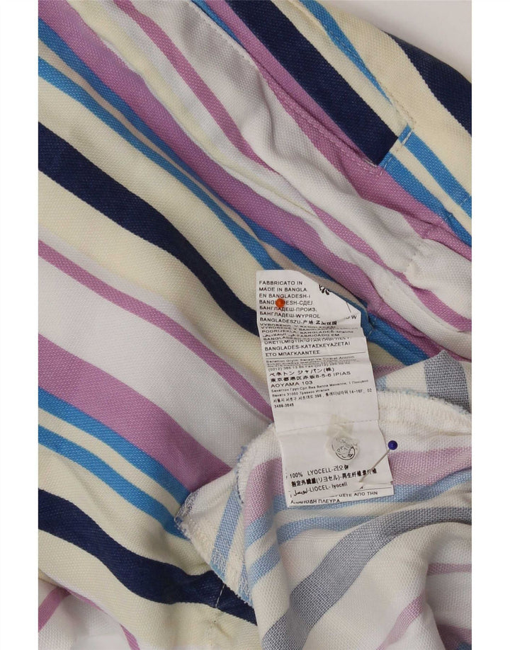 Benetton Pantalón Cropped Mediano W30 L26 Rayas Multicolor