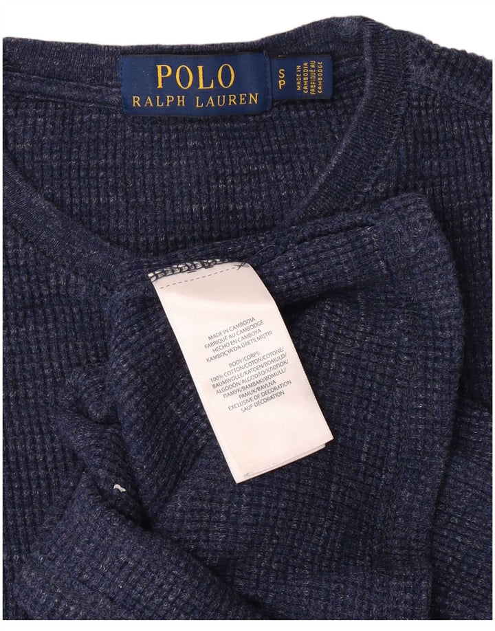 Polo Ralph Lauren Hombres Top Manga Larga Pequeño Algodón Azul Marino