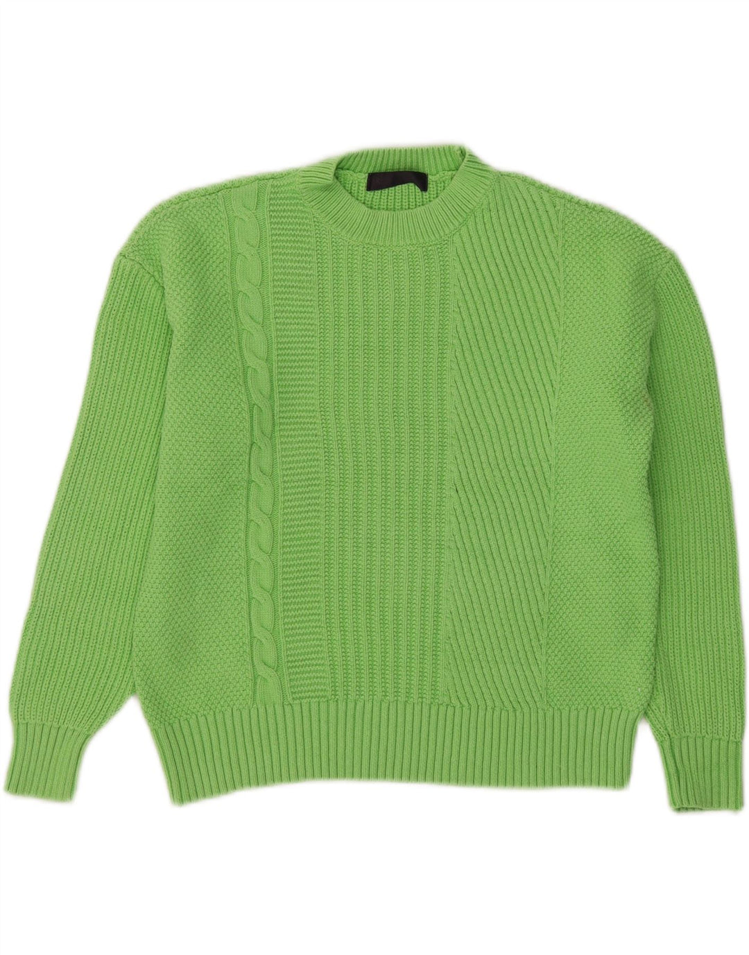 Marks & Spencer Suéter Corto con Cuello Redondo para Mujer UK 44 Verde Medio