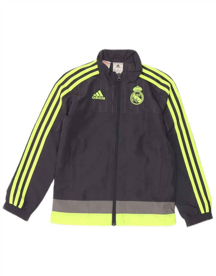 Adidas - Chaqueta de chándal con gráfico para niños, 7-8 años, color gris