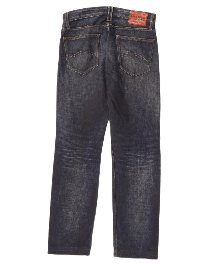 TOMMY HILFIGER Womens Straight Jeans W30 L32 Navy Blue