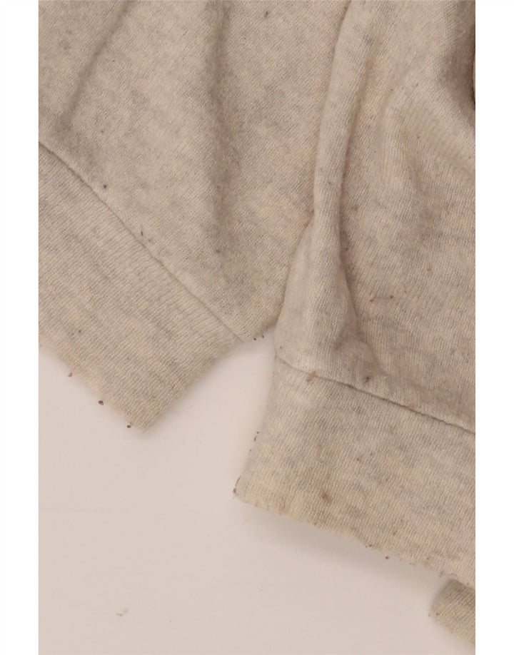Lacoste Jersey con cuello y botones para hombre, talla 5, lana moteada de color beige grande