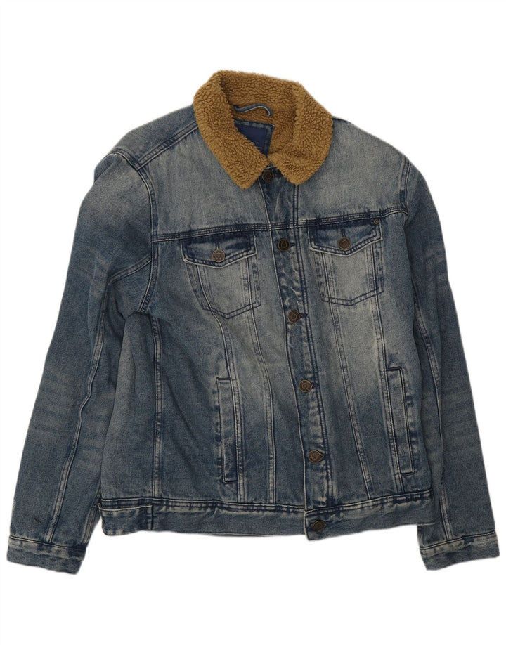 Blend Chaqueta vaquera Sherpa para hombre Reino Unido 40 Algodón azul grande