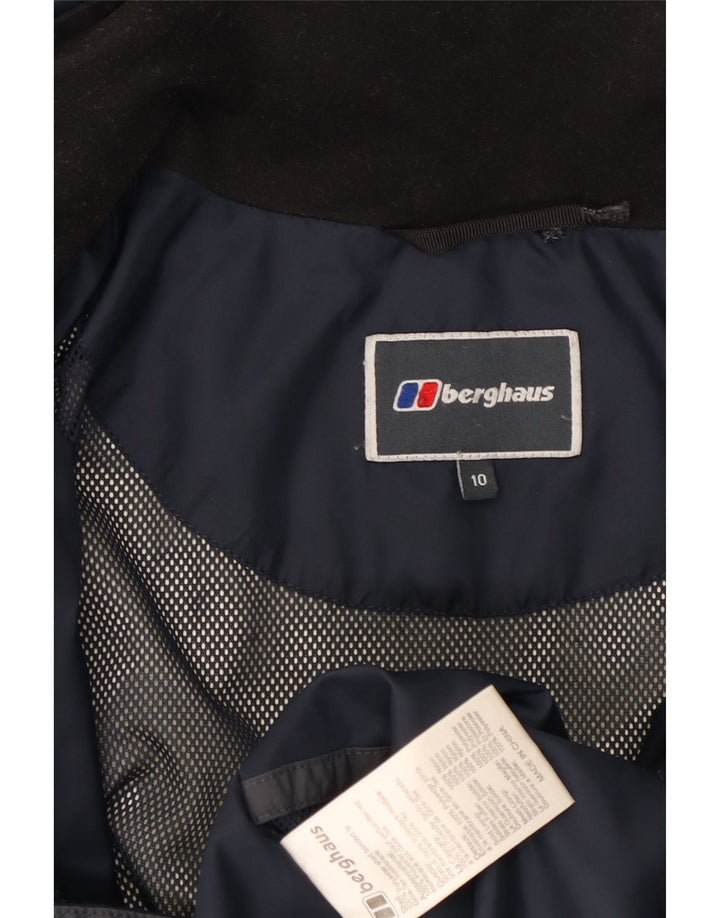 Berghaus Chaqueta impermeable extragrande con capucha para mujer UK 10 Small Azul marino Nylon