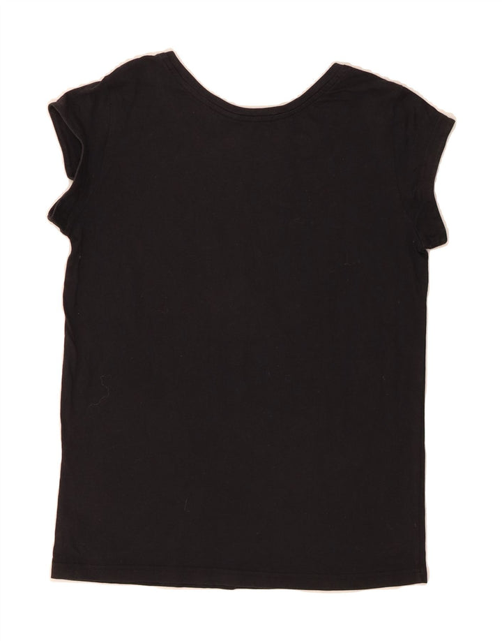 ADIDAS Womens Graphic T-Shirt Top UK 12 Medium Black Vintage Adidas and Second-Hand Adidas from Messina Hembry 