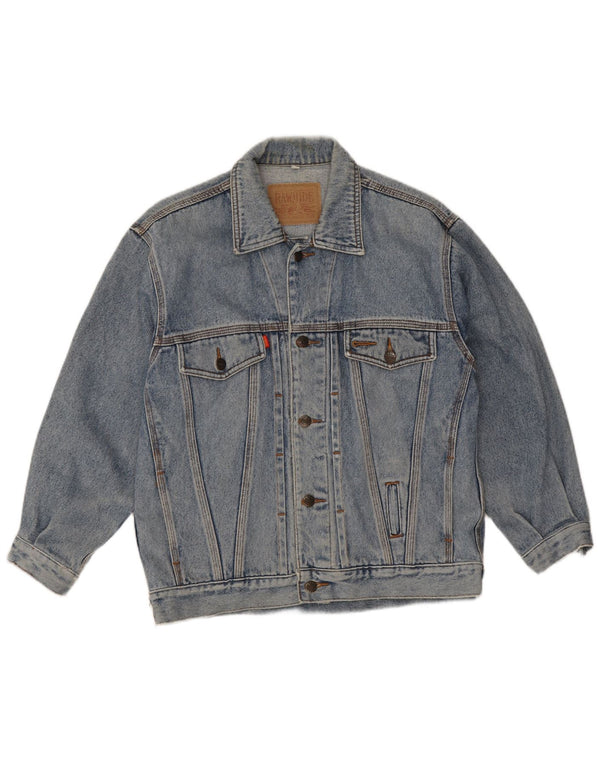 Vintage hombres chaqueta de mezclilla Reino Unido 36 pequeño azul