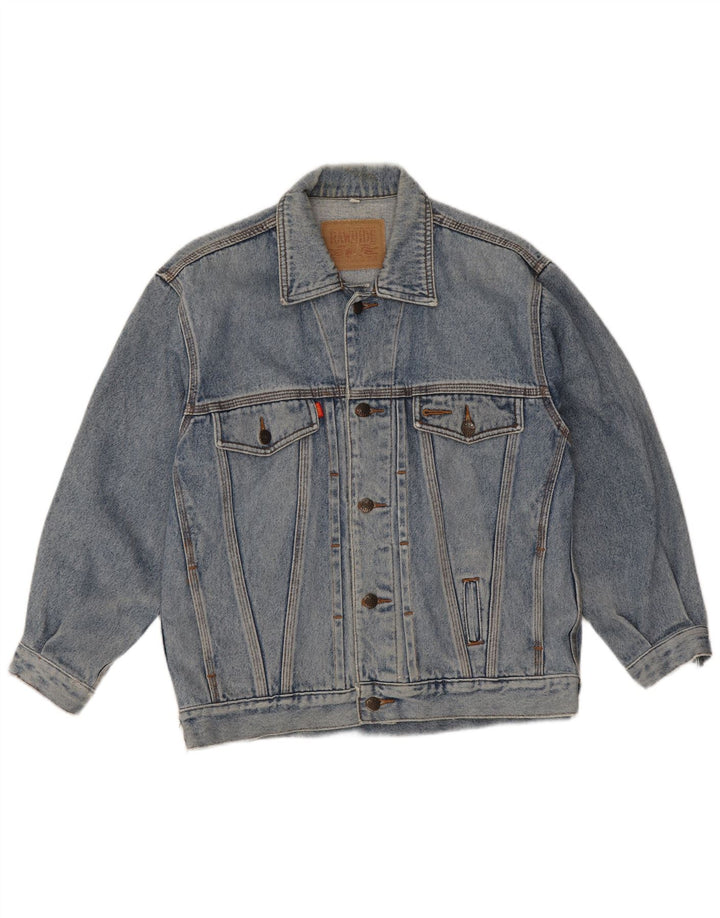 Vintage hombres chaqueta de mezclilla Reino Unido 36 pequeño azul