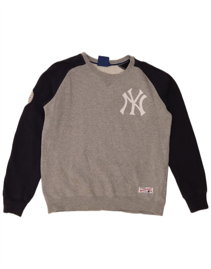 MAJESTIC Sudadera de los New York Yankees para mujer, talla 40, color gris grande