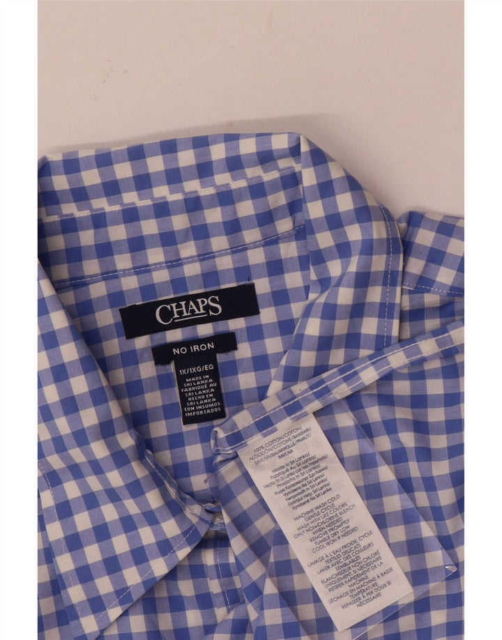 Chaps Camisa para mujer UK 18 XL Algodón a cuadros azul