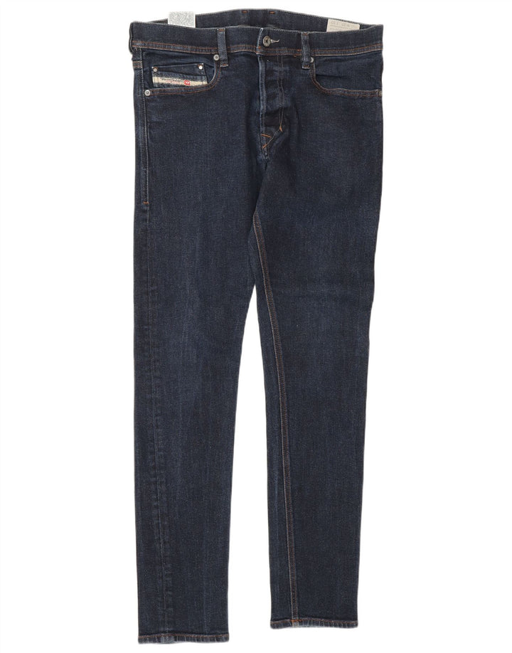 DIESEL Vaqueros pitillo para hombre W32 L32 Azul marino Algodón