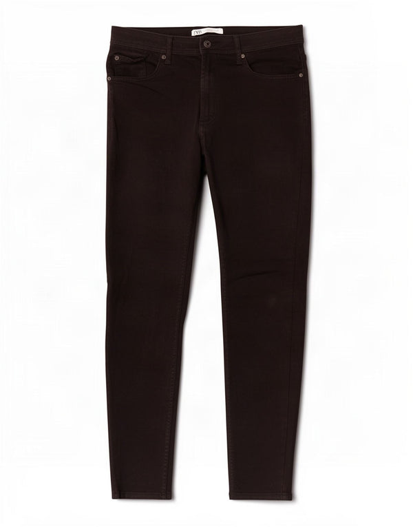 Zara Jeans ajustados para hombre EU 44 Large W34 L30 Algodón negro