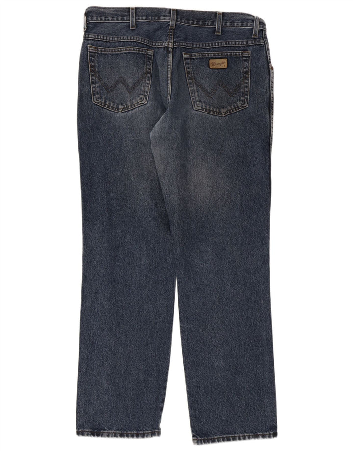 WRANGLER Mens Straight Jeans W36 L32 Blue Cotton