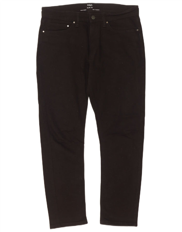Marks & Spencer Jeans ajustados para hombre W32 L29 Algodón negro