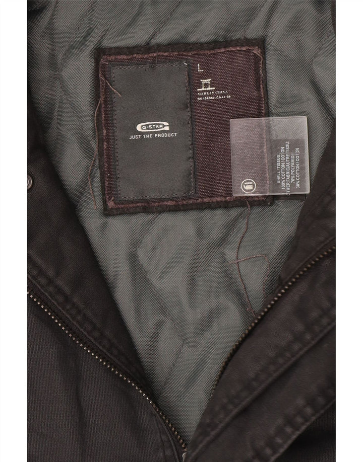 G-Star Chaqueta utilitaria para hombre UK 40 Grande Algodón gris
