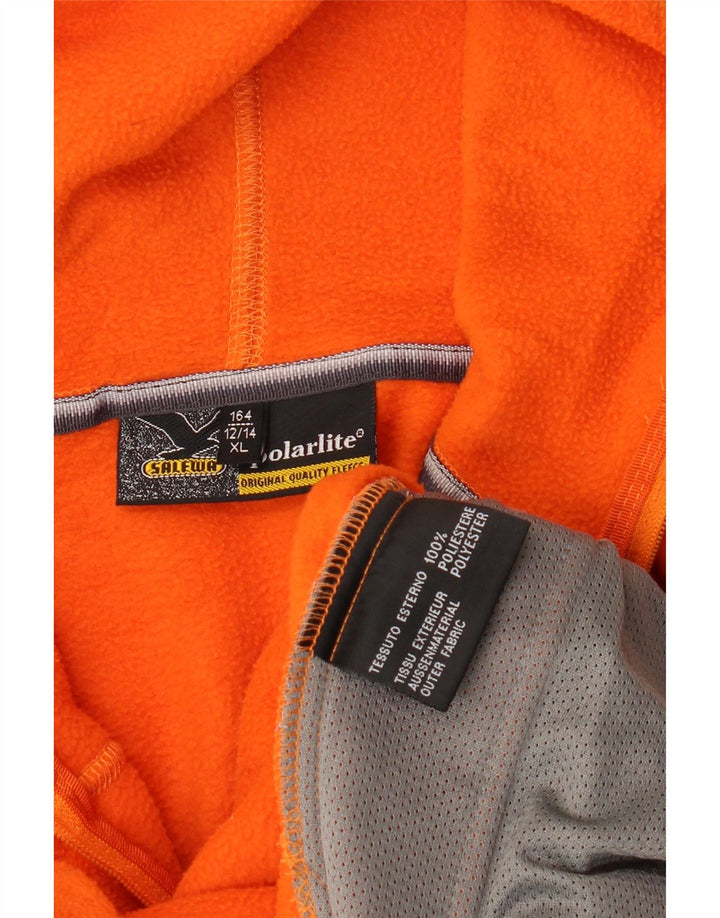 SALEWA Jersey polar con capucha y cremallera para niño 12-13 años XL Naranja Poliéster
