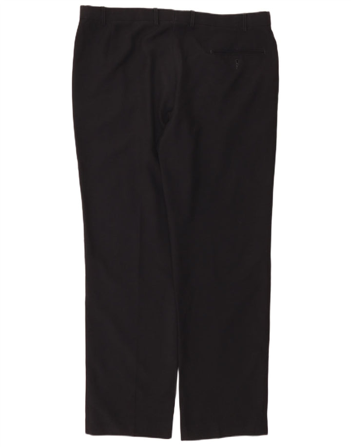 Marks & Spencer Pantalones de traje rectos de corte regular para hombre W40 L33 Azul marino