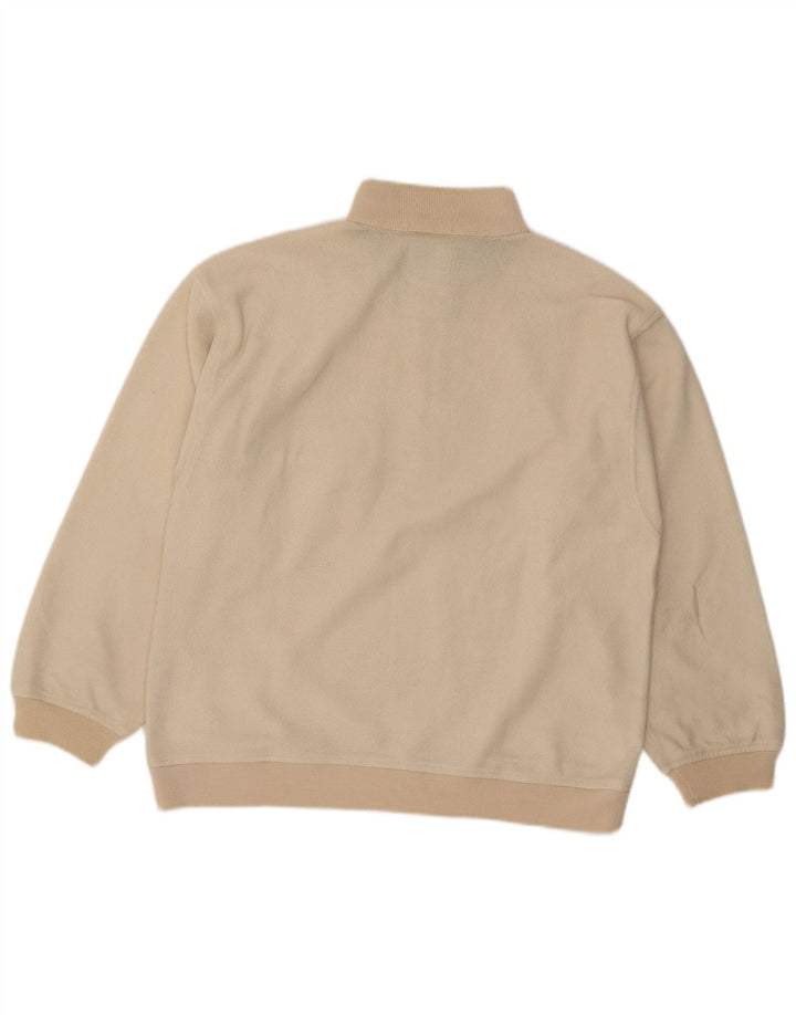 Silvy Hombre Polartec Zip Neck Fleece Jumper Medium Beige Fair Isle Poliéster