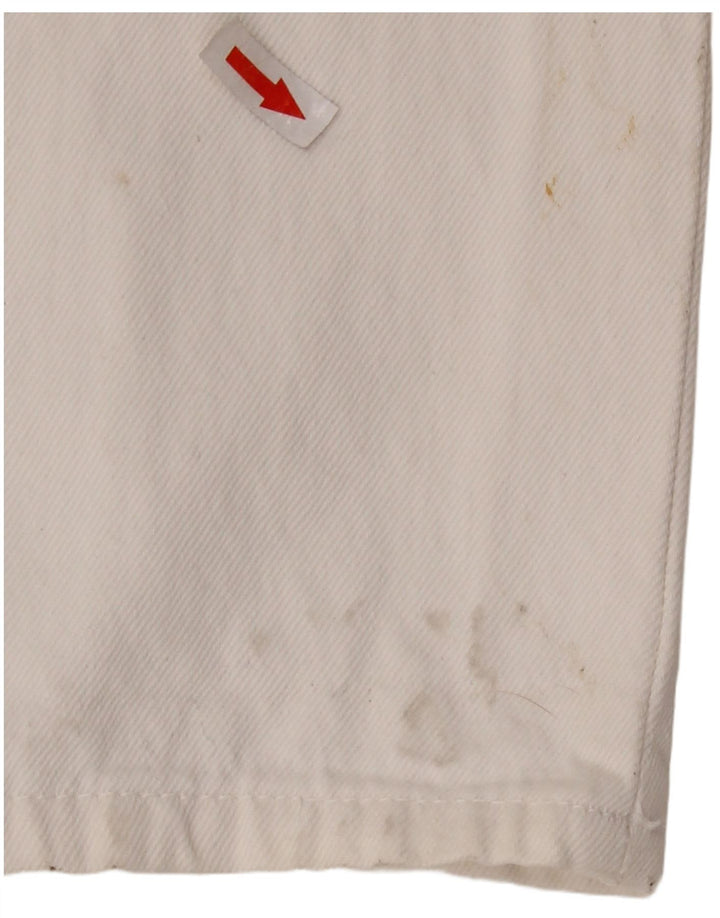 Zara Mujer Denim Mono UK 44 Grande Algodón Blanco