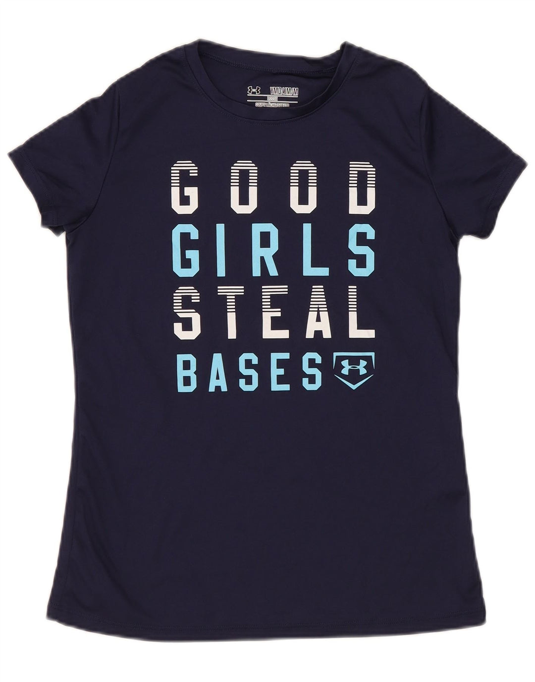 Under Armour Camiseta gráfica Heat Gear para niños 9-10 años Mediano Azul marino