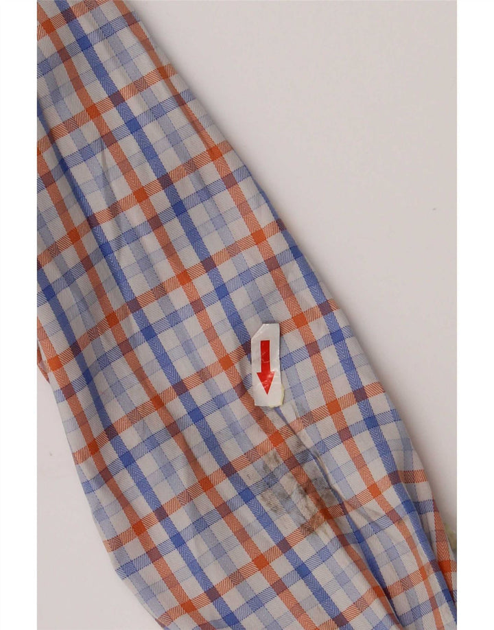 Chaps Camisa para hombre talla 16 1/2 algodón a cuadros azul grande