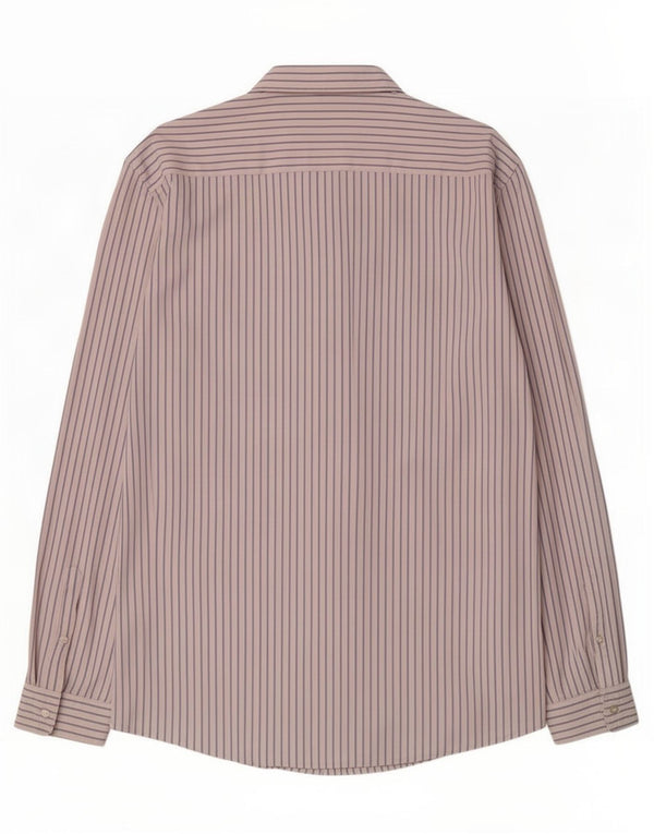 Zara Hombre Camisa Slim Fit Rayas Blancas Grandes